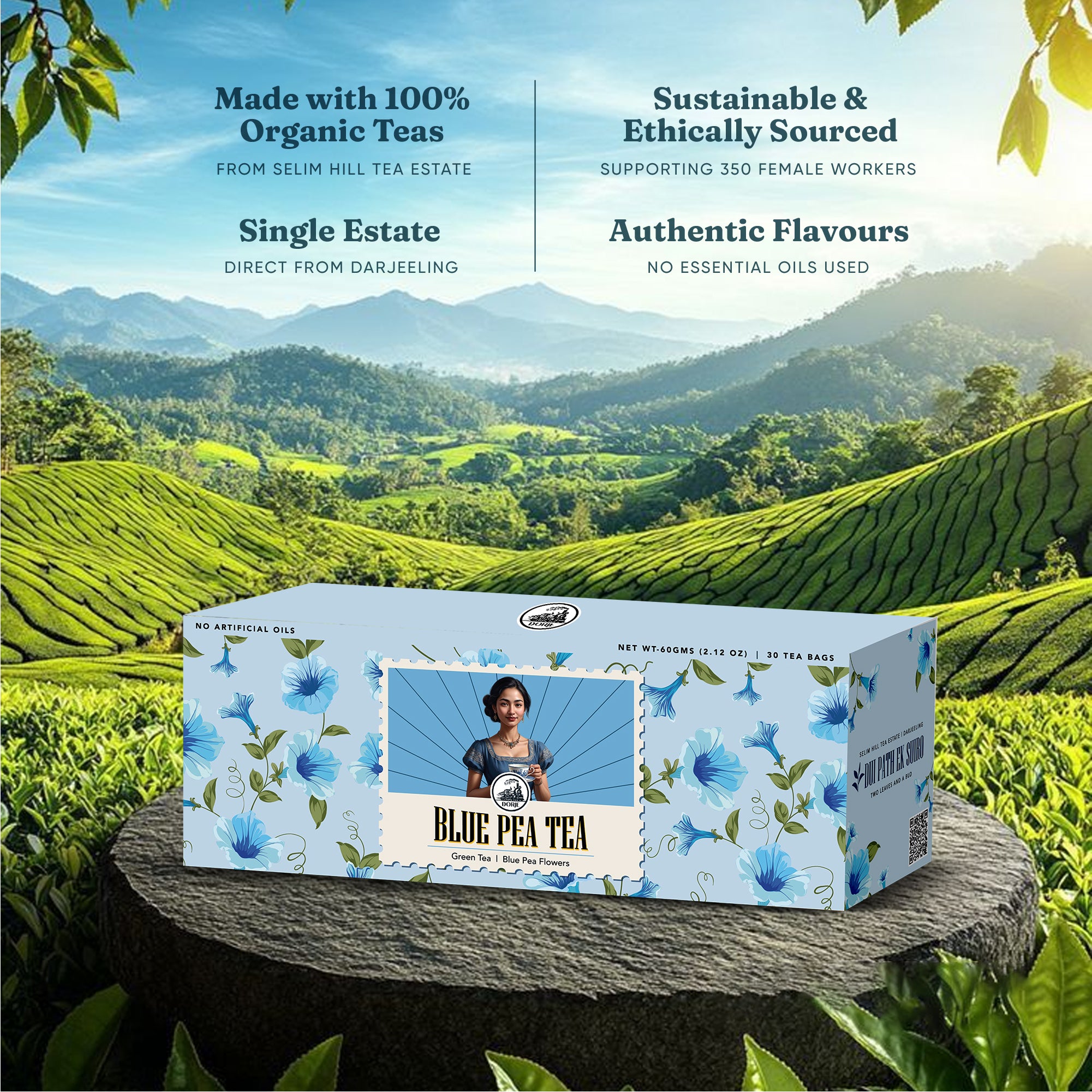 Blue Pea Tea Pyramid Teabags