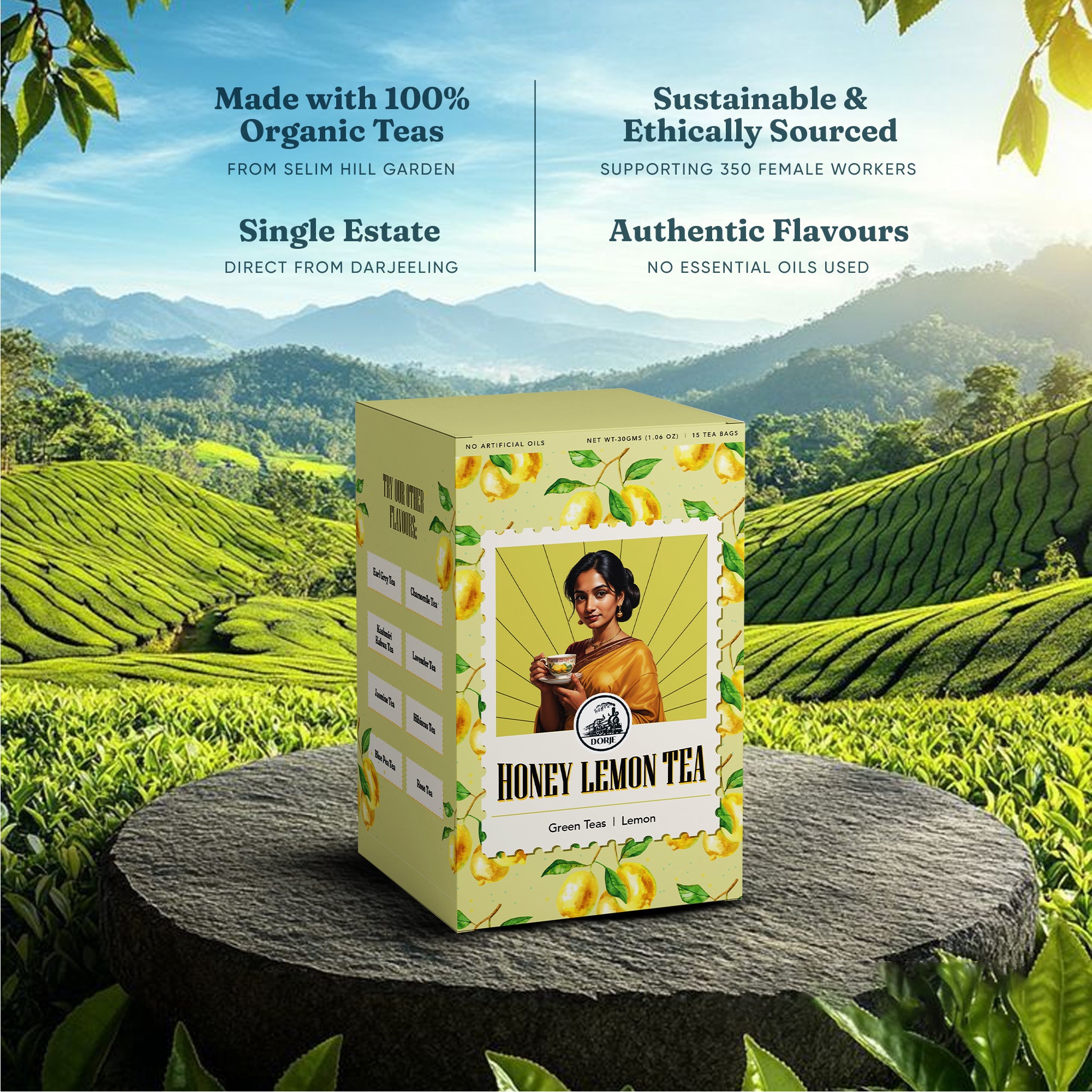 Honey Lemon Tea Pyramid Teabags