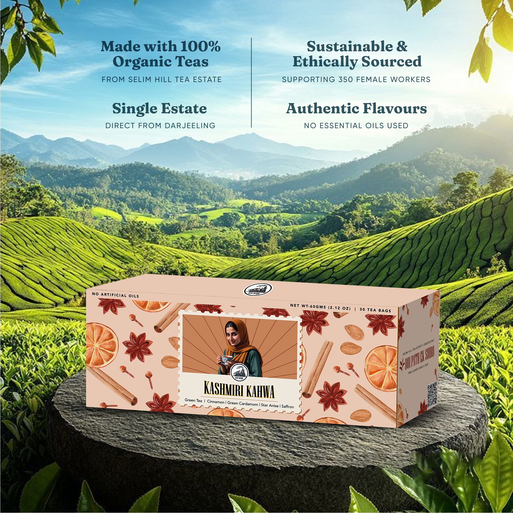 Kashmiri Kahwa Tea Pyramid Teabags