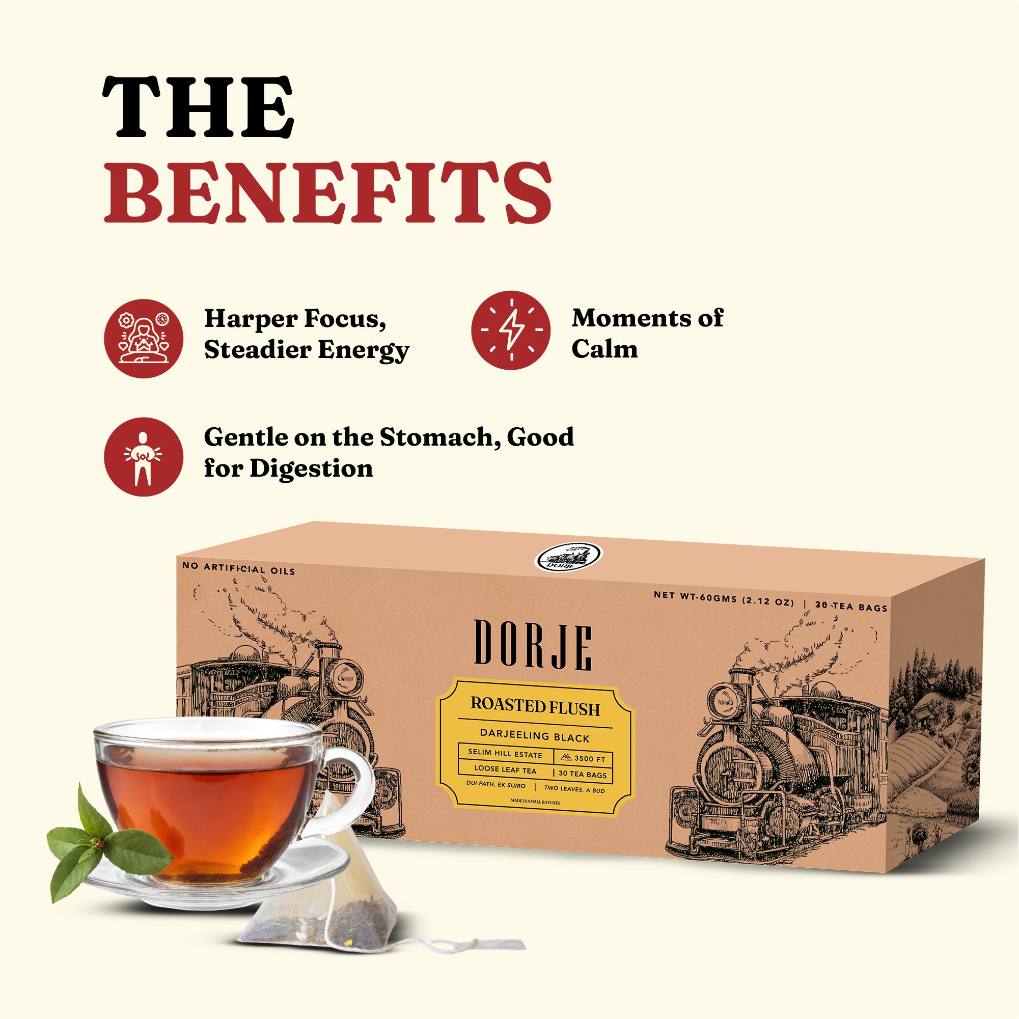 Black Tea Roasted Flush Pyramid Teabags