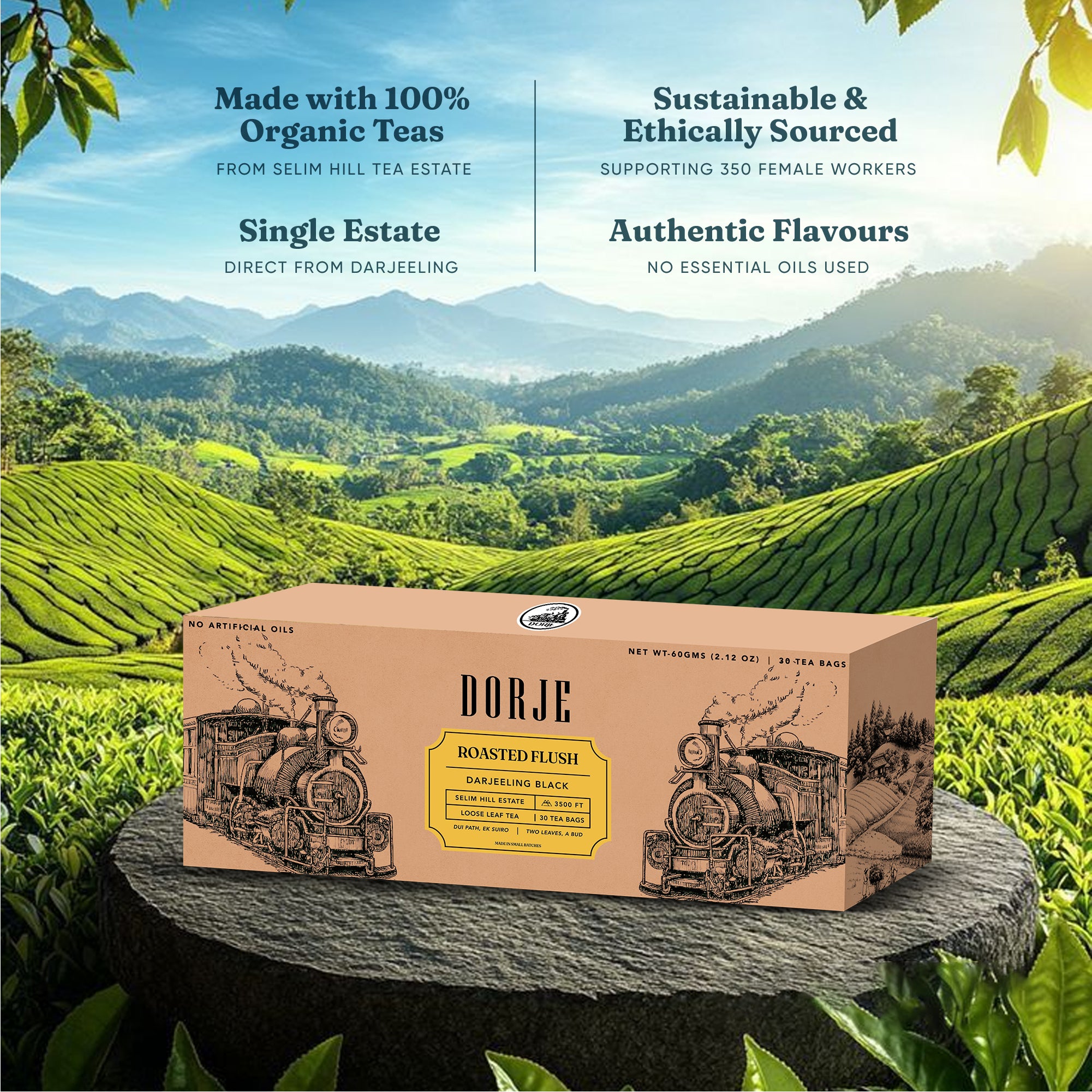 Black Tea Roasted Flush Pyramid Teabags