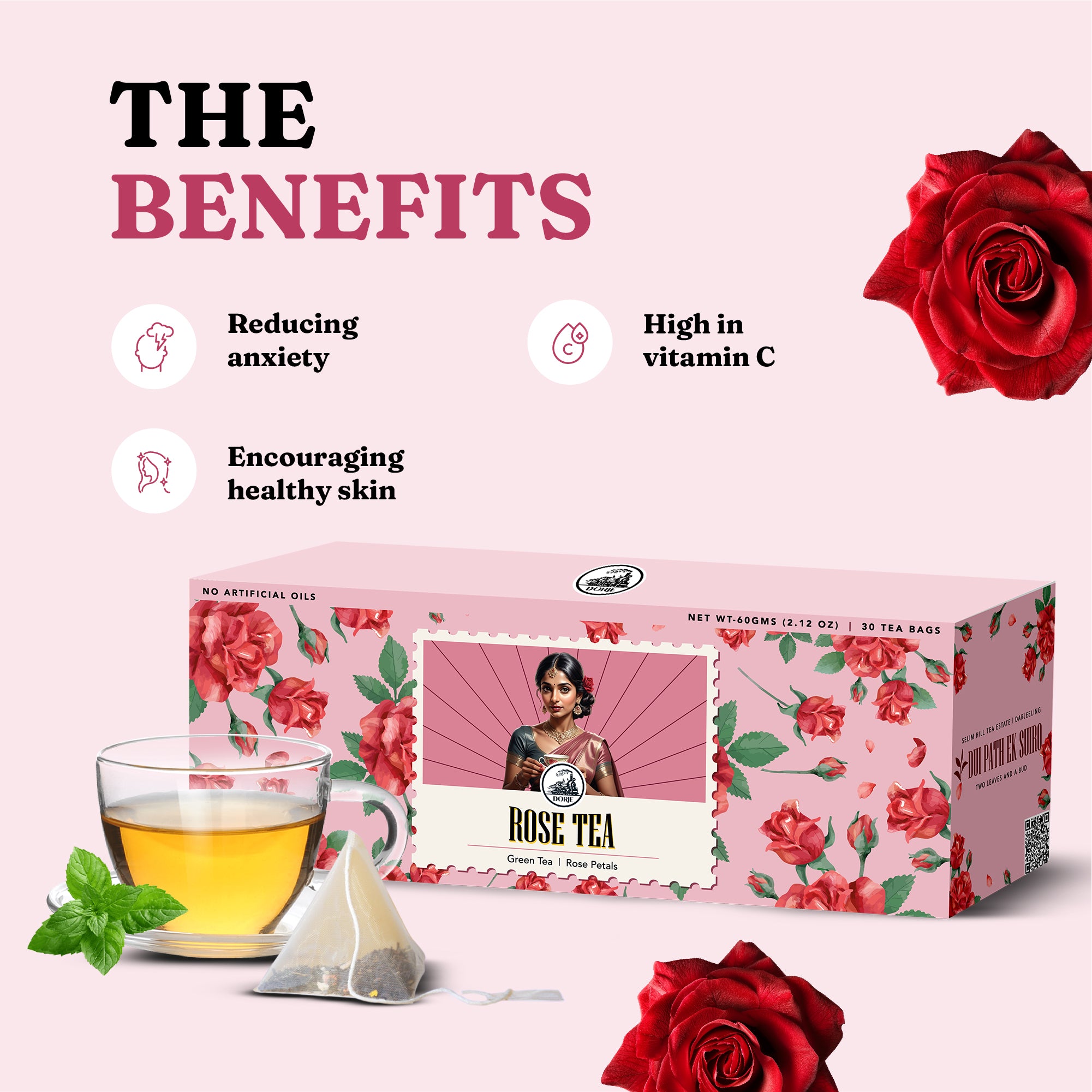 Rose Tea Pyramid Teabags