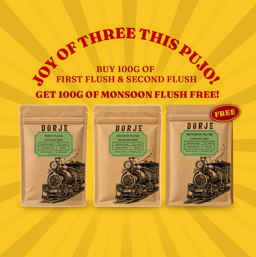 Durga Puja Bundle (Green)- First flush 100g + Second flush 100g + Monsoon flush 100g